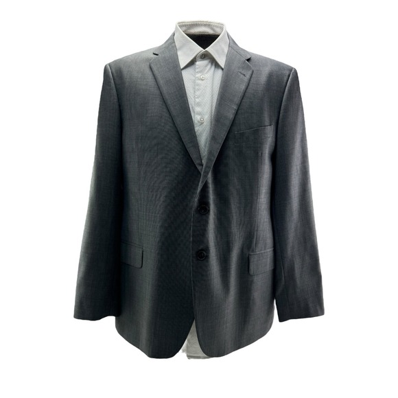 Joseph Abboud Gray Marzotto Super 100 Wool Slim Fit Blazer Mens Size 48R